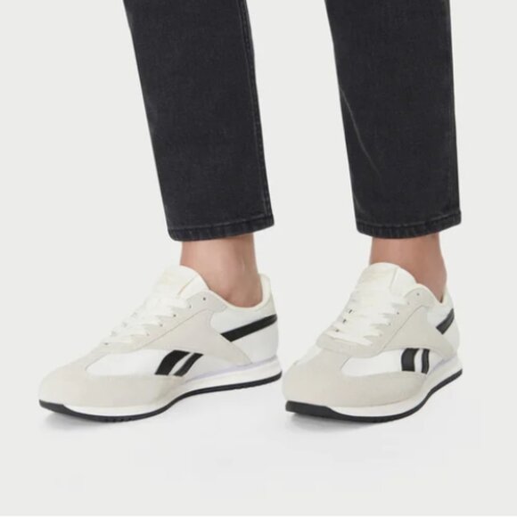 NEW REEBOK Suede Fiori Retro Sneakers for women in Chalk/black 7254mj2 - Picture 2 of 15